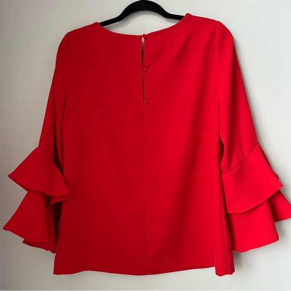 J Crew Ruffle Sleeve Top - Picture 3 of 7